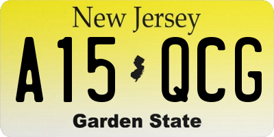NJ license plate A15QCG