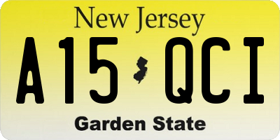 NJ license plate A15QCI