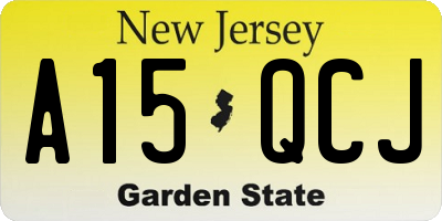 NJ license plate A15QCJ