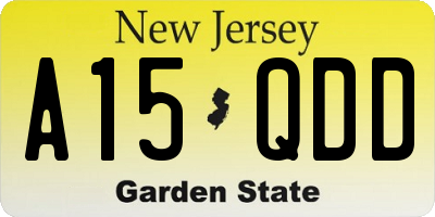 NJ license plate A15QDD