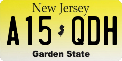 NJ license plate A15QDH