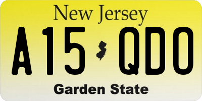 NJ license plate A15QDO