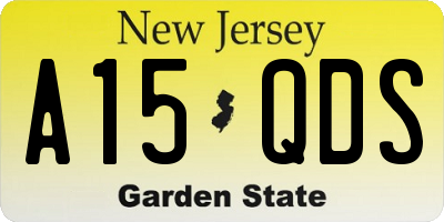 NJ license plate A15QDS