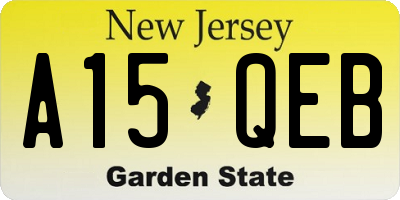 NJ license plate A15QEB