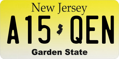 NJ license plate A15QEN