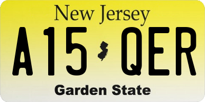 NJ license plate A15QER