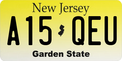 NJ license plate A15QEU