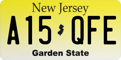 NJ license plate A15QFE