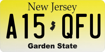 NJ license plate A15QFU