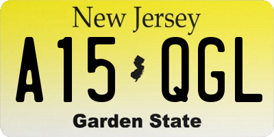 NJ license plate A15QGL