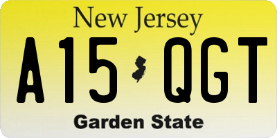 NJ license plate A15QGT