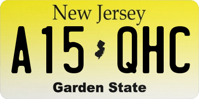 NJ license plate A15QHC