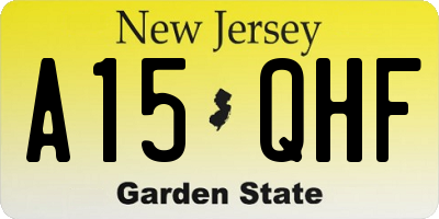 NJ license plate A15QHF