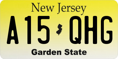 NJ license plate A15QHG