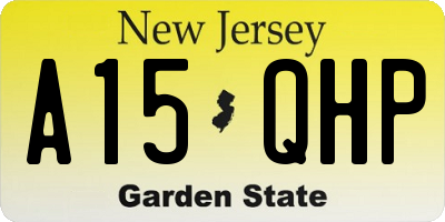 NJ license plate A15QHP