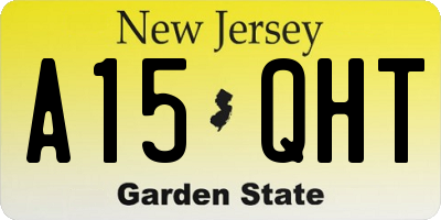 NJ license plate A15QHT