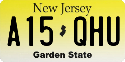 NJ license plate A15QHU