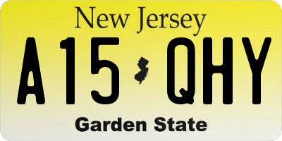 NJ license plate A15QHY