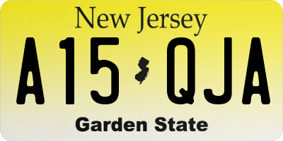 NJ license plate A15QJA