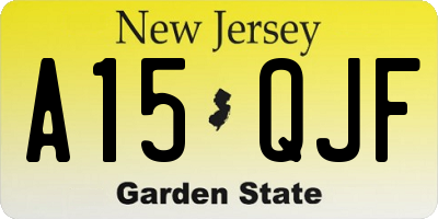 NJ license plate A15QJF