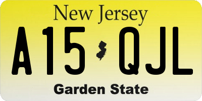 NJ license plate A15QJL