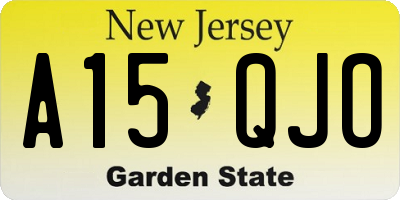NJ license plate A15QJO