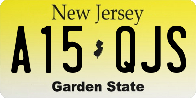 NJ license plate A15QJS