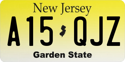 NJ license plate A15QJZ
