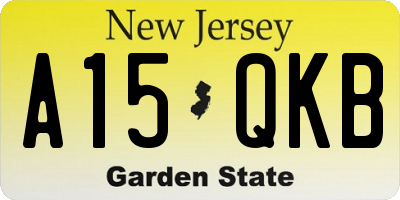 NJ license plate A15QKB