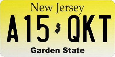 NJ license plate A15QKT