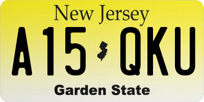 NJ license plate A15QKU