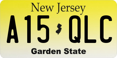 NJ license plate A15QLC