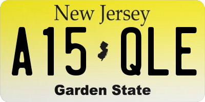 NJ license plate A15QLE