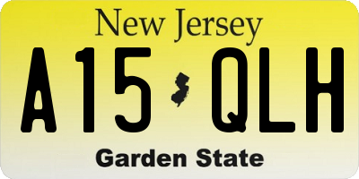 NJ license plate A15QLH