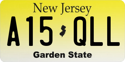NJ license plate A15QLL