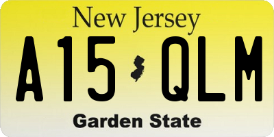 NJ license plate A15QLM