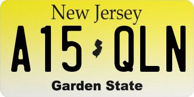 NJ license plate A15QLN