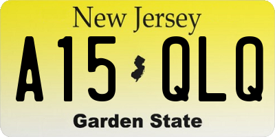 NJ license plate A15QLQ