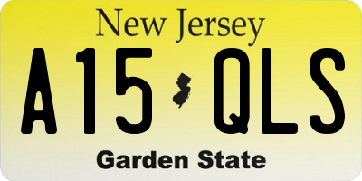 NJ license plate A15QLS