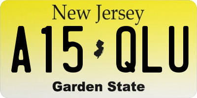 NJ license plate A15QLU