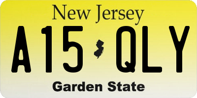 NJ license plate A15QLY
