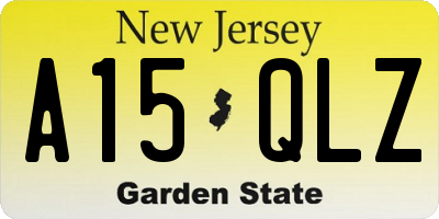 NJ license plate A15QLZ