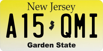 NJ license plate A15QMI