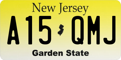 NJ license plate A15QMJ