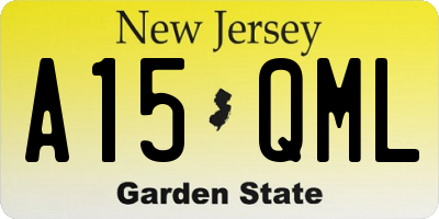 NJ license plate A15QML