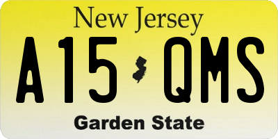 NJ license plate A15QMS