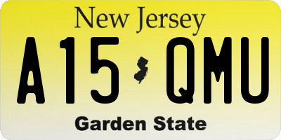 NJ license plate A15QMU