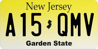 NJ license plate A15QMV