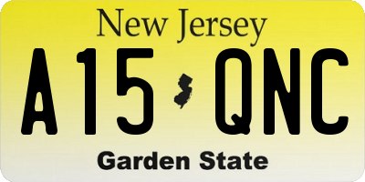 NJ license plate A15QNC
