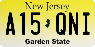 NJ license plate A15QNI
